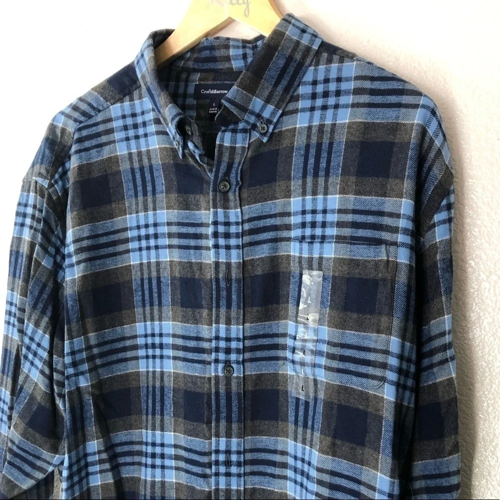 NWT Croft and Barrow Men’s Plaid Button Down